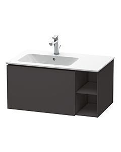 Duravit L-Cube vanity unit LC619108080 82x48.1x40cm, 2000 pull-out, basin left, graphite super matt