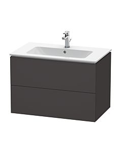 L-Cube Duravit vasque LC624108080 82 x 48, 2000 cm, graphite super mat, 2 tiroirs, suspendu