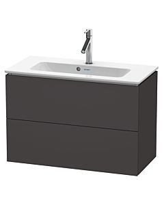 Duravit L-Cube vanity unit LC625708080 82 x 39, 2000 cm, graphite super matt, 2 drawers, wall-hung