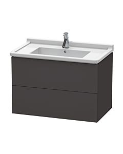 Duravit L-Cube vanity unit LC626508080 82 x 46.9 cm, graphite super matt, 2 drawers, wall-hung