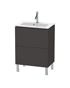 Duravit L-Cube Waschtisch-Unterschrank LC667308080 62 x 39,1 cm, graphit supermatt, 2 Auszüge, stehend