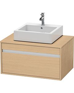 Duravit Ketho vanity unit KT669403030 80 x 55 cm, natural oak, for Aufsatzbecken middle, 2000 pull-out, wall-hung