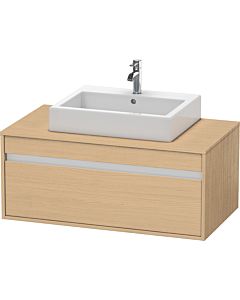 Duravit Ketho vanity unit KT669503030 100 x 55 cm, natural oak, for Aufsatzbecken centered, 2000 pull-out, wall-hung