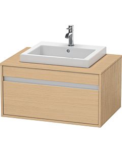 Ketho Duravit vasque KT679403030 80 x 55 cm, chêne naturel, pour 2000 centrale à encastrer, coulissant match2, suspendu