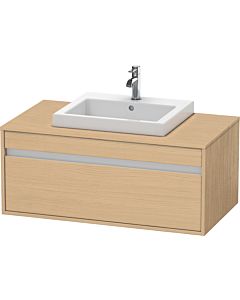 Ketho Duravit vasque KT679503030 100 x 55 cm, chêne naturel, pour 2000 centrale à encastrer, coulissant match2, suspendu