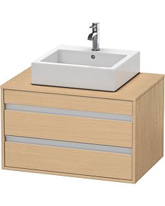 Duravit Ketho vanity unit KT665403030 80 x 42.6 x 55 cm, natural oak, for Aufsatzbecken middle, 2 drawers