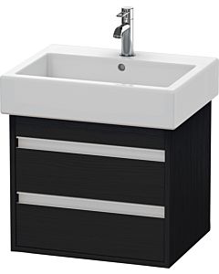 Ketho Duravit vasque KT663601616 55 x 44 cm, chêne noir, 2 tiroirs, suspendu
