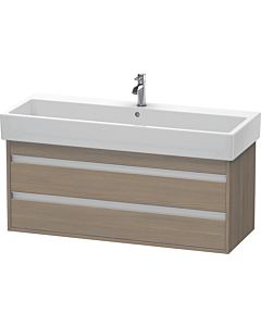 Ketho Duravit vasque KT663903535 115 x 44 cm, chêne terra, 2 tiroirs, suspendu