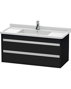 Duravit Ketho Waschtisch-Unterschrank KT664501616 100 x 45,5 cm, Eiche schwarz, 2 Schubkästen, wandhängend