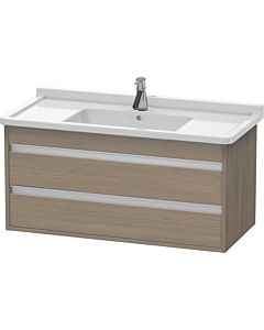 Duravit Ketho Waschtisch-Unterschrank KT664503535 100 x 45,5 cm, Eiche terra, 2 Schubkästen, wandhängend