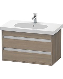 Ketho Duravit vasque KT664703535 80 x 45,5 cm, chêne terra, 2 tiroirs, suspendu
