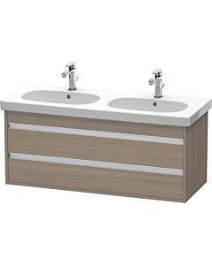 Duravit Ketho Waschtisch-Unterschrank KT664903535 115 x 45,5 cm, Eiche terra, 2 Schubkästen, wandhängend