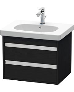 Duravit Ketho vanity unit KT665001616 60 x 45.5 cm, black oak, 2 drawers, wall-hung