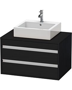 Duravit Ketho meuble sous-vasque KT665401616 80 x 42,6 x 55 cm, chêne noir, pour Aufsatzbecken milieu, 2 tiroirs