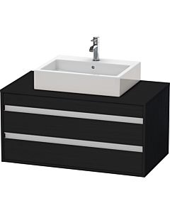 Duravit Ketho meuble sous-vasque KT665501616 100 x 42,6 x 55 cm, chêne noir, pour Aufsatzbecken milieu, 2 tiroirs