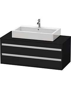 Duravit Ketho meuble sous-vasque KT665601616 120 x 42,6 x 55 cm, chêne noir, pour Aufsatzbecken milieu, 2 tiroirs