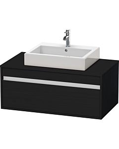 Duravit Ketho vanity unit KT669501616 100 x 55 cm, black oak, for Aufsatzbecken middle, 2000 pull-out, wall-hung