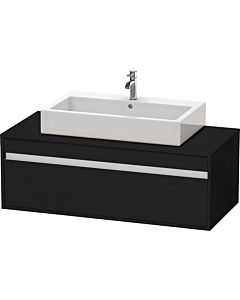 Duravit Ketho Waschtisch-Unterschrank KT669601616 120 x 55 cm, Eiche schwarz, für Aufsatzbecken mittig, 1 Auszug, wandhängend