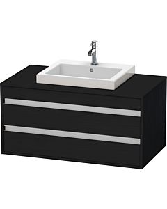 Ketho Duravit vasque KT675501616 100 x 55 cm, chêne noir, pour vasque à encastrer au milieu, 2 tiroirs