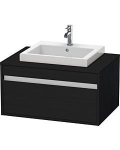 Duravit Ketho vanity unit KT679401616 80 x 55 cm, black oak, for center built-in 2000 , match2 pull-out, wall-hung