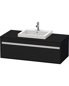 Ketho Duravit vasque KT679601616 120 x 55 cm, chêne noir, pour 2000 centrale à encastrer, coulissant match2, suspendu