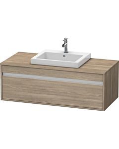 Duravit Ketho vanity unit KT679603535 120 x 55 cm, terra oak, for central built-in 2000 , match2 pull-out, wall-hung