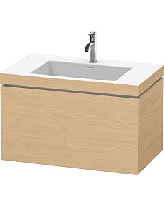 Duravit L-Cube Waschtisch-Unterschrank LC6917O3030 80 x 48 cm, 1 Hahnloch, Eiche natur, 1 Auszug