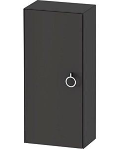 Duravit White Tulip Halbhochschrank WT1323L5858 40 x 24 cm, Graphit Seidenmatt, 1 Türe links mit Griff, 2 Glasfachböden