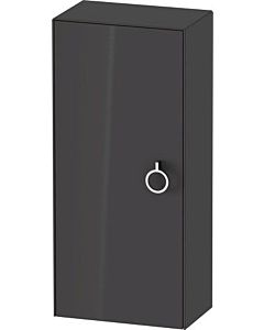 Duravit demi-hauteur tulipe blanche WT1323LH1H1 40 x 24 cm, Graphit haute brillance, 2000 à gauche avec poignée, 2 étagères en verre