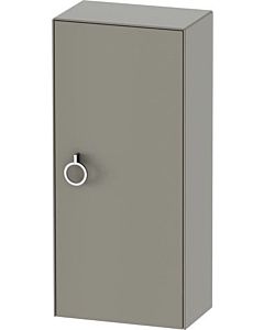 Duravit White Tulip Halbhochschrank WT1323R9292 40 x 24 cm, Steingrau Seidenmatt, 1 Türe rechts mit Griff, 2 Glasfachböden