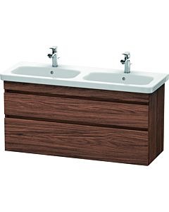 Duravit DuraStyle vanity unit DS649802121 123x44.8x61cm, 2 pull-outs, basin left / right, dark walnut