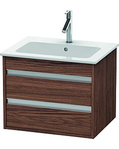 Duravit Ketho Waschtisch-Unterschrank KT642802121 60 x 47,5 cm, nussbaum dunkel, 2 Schubkästen, wandhängend