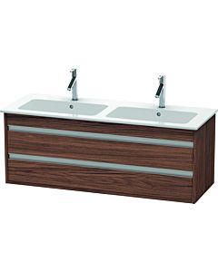 Duravit Ketho Waschtisch-Unterschrank KT643202121 127x47,5x48cm, 2 Schubkästen, wandhängend, nussbaum dunkel