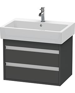 Duravit Ketho Waschtisch-Unterschrank KT662404949 65 x 44 cm, graphit matt, 2 Schubkästen, wandhängend