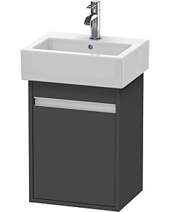 Ketho Duravit vasque KT6630L4949 40x32x55cm, suspendu, porte à gauche, graphite mat