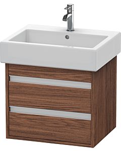 Duravit Ketho Waschtisch-Unterschrank KT663602121 55 x 44 cm, nussbaum dunkel, 2 Schubkästen, wandhängend