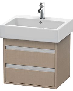 Duravit Ketho Waschtisch-Unterschrank KT663607575 55 x 44 cm, leinen, 2 Schubkästen, wandhängend