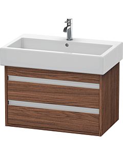 Duravit Ketho Waschtisch-Unterschrank KT663702121 75 x 44 cm, nussbaum dunkel, 2 Schubkästen, wandhängend