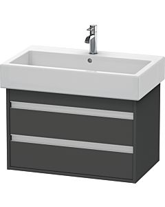 Duravit Ketho Waschtisch-Unterschrank KT663704949 75 x 44 cm, graphit matt, 2 Schubkästen, wandhängend