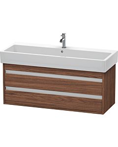 Duravit Ketho Waschtisch-Unterschrank KT663902121 115 x 44 cm, nussbaum dunkel, 2 Schubkästen, wandhängend