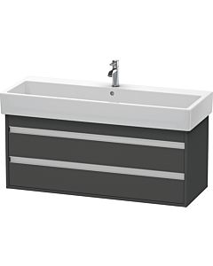 Duravit Ketho Waschtisch-Unterschrank KT663904949 115 x 44 cm, graphit matt, 2 Schubkästen, wandhängend
