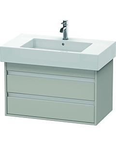Ketho Duravit vasque KT664000707 80 x 45,5 cm, gris béton mat, 2 tiroirs, suspendu