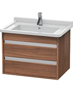 Duravit Ketho Waschtisch-Unterschrank KT664307979 65 x 45,5 cm, nussbaum natur, 2 Schubkästen, wandhängend