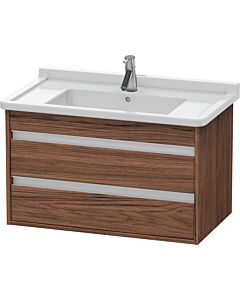 Duravit Ketho Waschtisch-Unterschrank KT664402121 80 x 45,5 cm, nussbaum dunkel, 2 Schubkästen, wandhängend