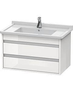 Ketho Duravit vasque KT664402222 80 x 45,5 cm, blanc brillant, 2 tiroirs, suspendu
