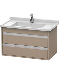 Duravit Ketho Waschtisch-Unterschrank KT664407575 80 x 45,5 cm, leinen, 2 Schubkästen, wandhängend