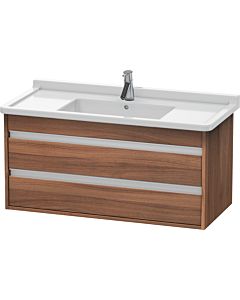 Duravit Ketho Waschtisch-Unterschrank KT664507979 100 x 45,5 cm, nussbaum natur, 2 Schubkästen, wandhängend