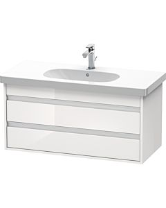 Duravit Ketho Waschtisch-Unterschrank KT664802222 100 x 45,5 cm, weiß hochglanz, 2 Schubkästen, wandhängend