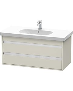 Duravit Ketho Waschtisch-Unterschrank KT664809191 100 x 45,5 cm, Taupe, 2 Schubkästen, wandhängend