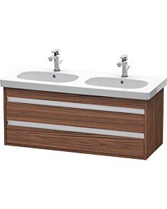 Duravit Ketho Waschtisch-Unterschrank KT664902121 115 x 45,5 cm, nussbaum dunkel, 2 Schubkästen, wandhängend
